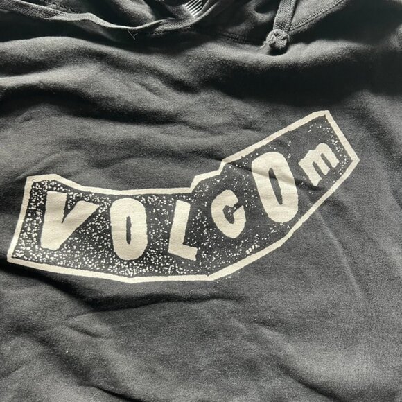 Volcom Y2K Logo Hoodie Men’s Large faded Black Pullover - Picture 2 of 5